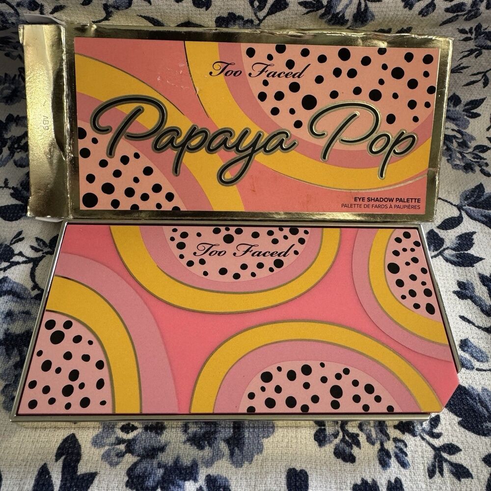 Too Faced Papaya Pop Eye Shadow Palette - 7 Shades - NIB